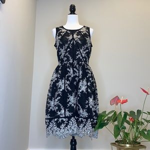 FINAL SALE! New Calvin Klein black and white floral dress, size 6